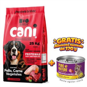CANI PREMIUM ADULTOS RAZAS MEDIANAS Y GRANDES 25 Kg