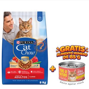 CAT CHOW GATOS ADULTOS DE CARNE DE 8 Kg