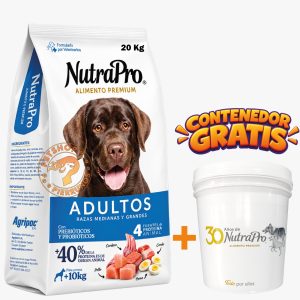 NUTRAPRO ADULTOS DE RAZAS MEDIANAS Y GRANDES DE 20 Kg