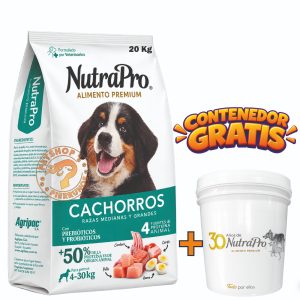 NUTRAPRO CACHORROS RAZAS MEDIANAS Y GRANDES 20 Kg
