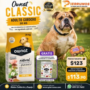 OWNAT CLASSIC CORDERO Y ARROZ DE 20 KG